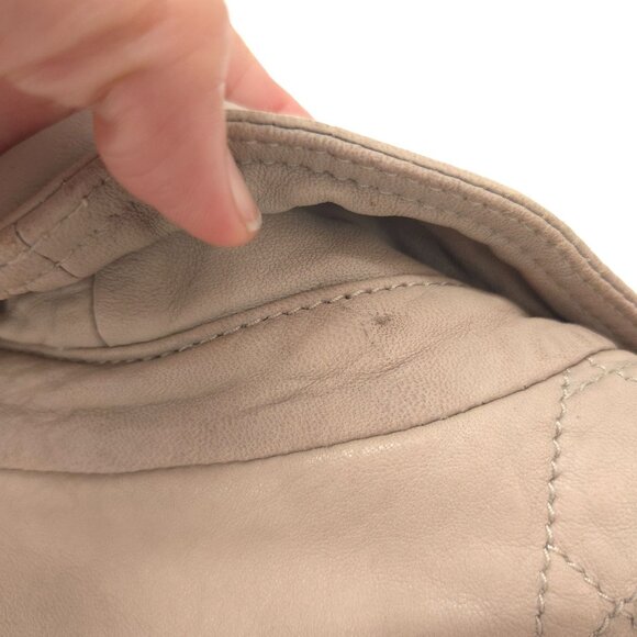 AllSaints Spitalfields Jacks Place Tan Quilted Leather Vest Women's Size 12 - Picture 8 of 12